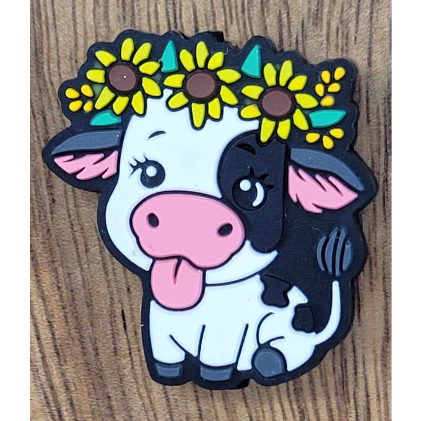 300. Sunflower Headband Cow Focal