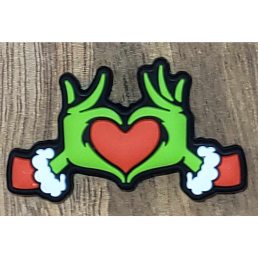 34. Green Hands Red Heart Focal