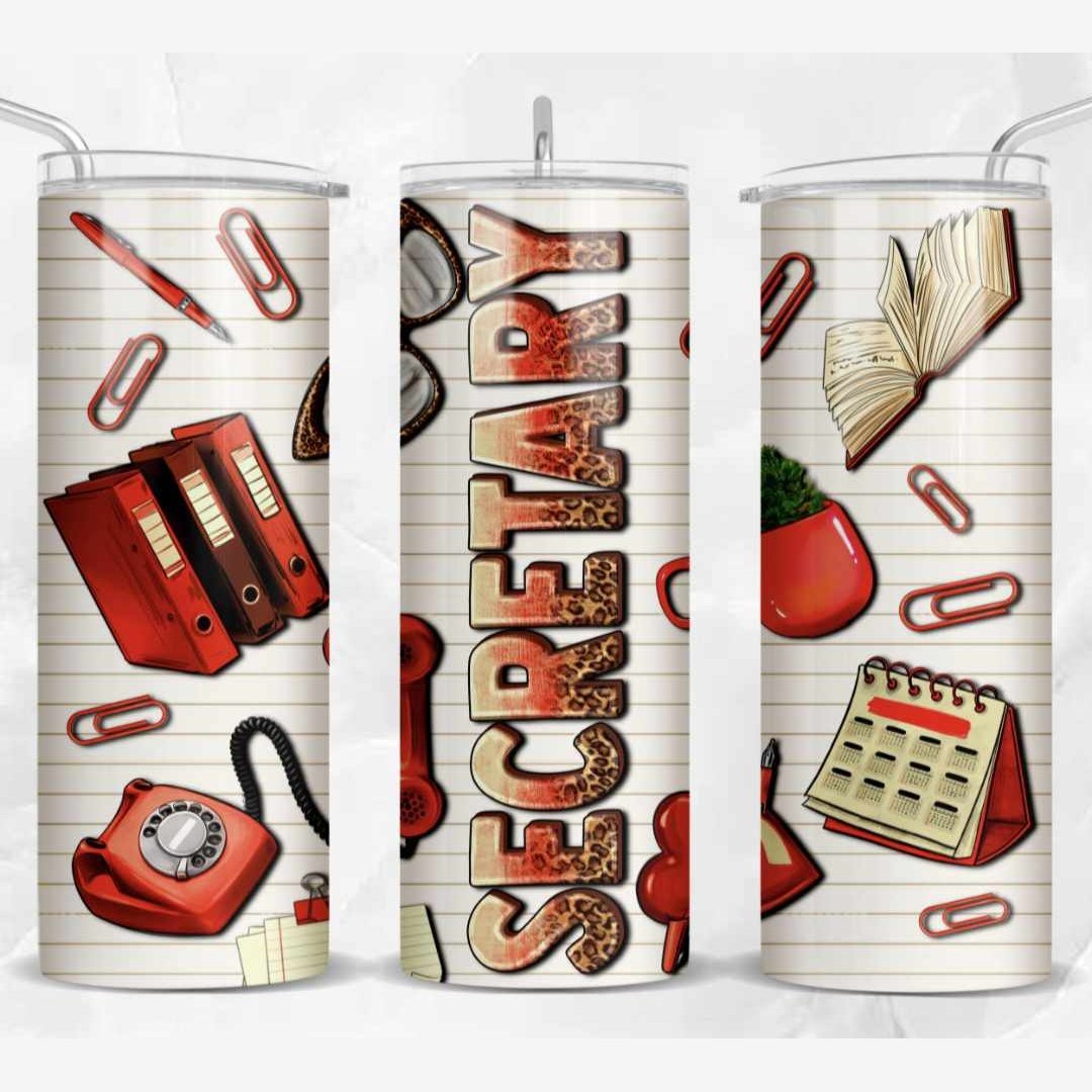 Red School Secretary Tumbler