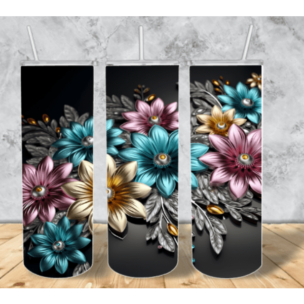 Metalic Flowers 3D