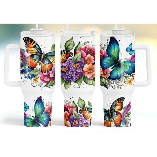 Colorful Butterflies 40 oz