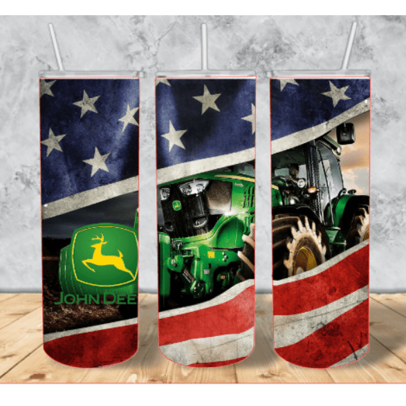 John Deere & Flag